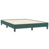 vidaXL Κρεβάτι Boxspring με Στρώμα Σκούρο Πράσινο 140x210εκ. Βελούδινο