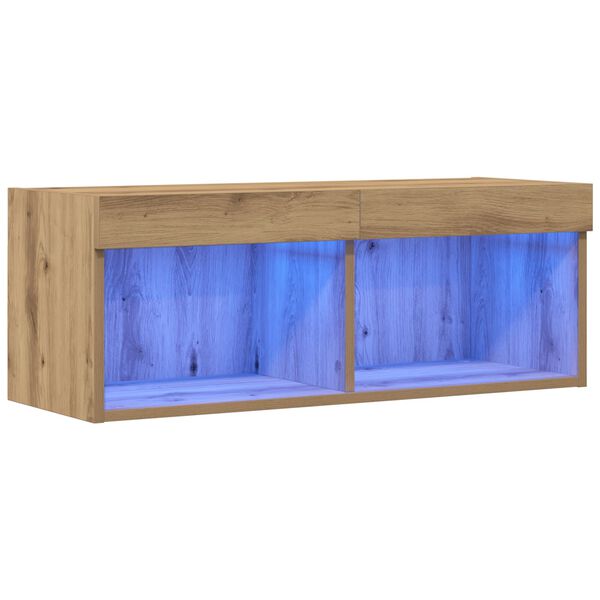 vidaXL Ντουλάπι TV artisan δρυς 80 x 30 x 30 εκ Επεξεργασμένο ξύλο