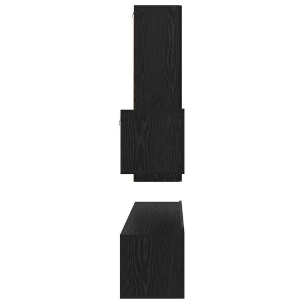vidaXL Σετ επίπλου τηλεόρασης 4 pcs Μαύρη Δρυς 30.5 x 30 x 110 εκ.