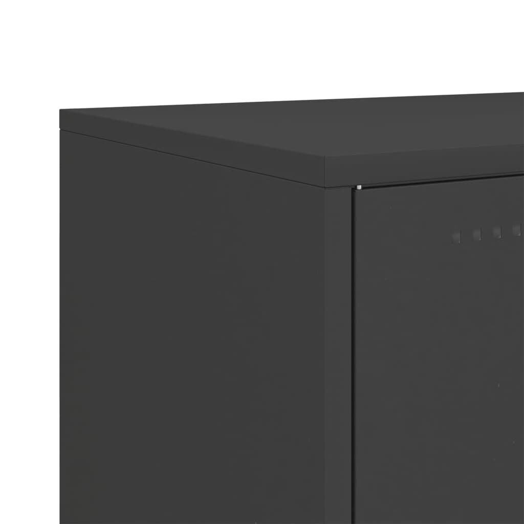 vidaXL Μπουφές Μαύρος 100,5x39x107 εκ. Ατσάλινος