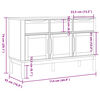 vidaXL Ντουλάπι FLORO Καφέ 114 x 43 x 74 εκ. από Μασίφ Ξύλο Πεύκου