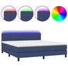 vidaXL &Kappa;&rho;&epsilon;&beta;ά&tau;&iota; Boxspring &mu;&epsilon; &Sigma;&tau;&rho;ώ&mu;&alpha; & LED &Mu;&pi;&lambda;&epsilon; 160x200 &epsilon;&kappa;. &Upsilon;&phi;&alpha;&sigma;&mu;ά&tau;&iota;&nu;&omicron;