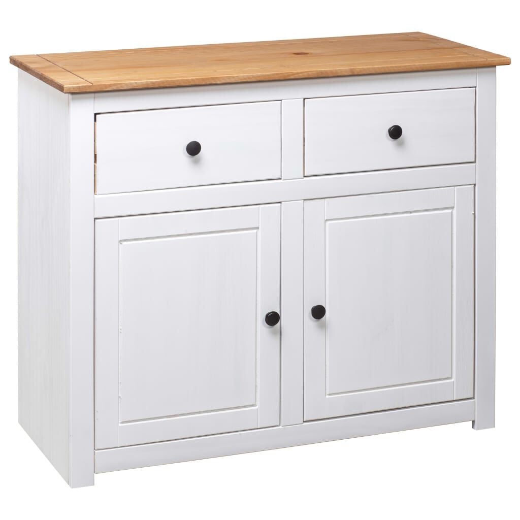 vidaXL Μπουφές Λευκός 93 x 40 x 80 εκ. από Ξύλο Πεύκου Σειρά Panama