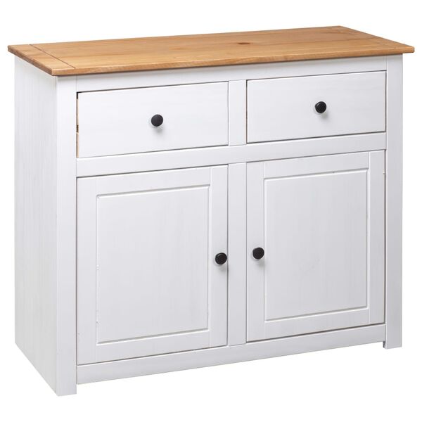 vidaXL Μπουφές Λευκός 93 x 40 x 80 εκ. από Ξύλο Πεύκου Σειρά Panama