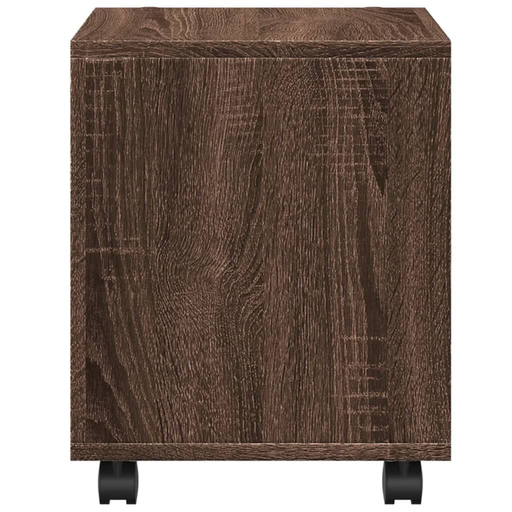 vidaXL Ντουλάπι Τροχήλατο Καφέ Δρυς 37x33x42,5 εκ. από Επεξ. Ξύλο