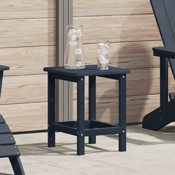 vidaXL Πλευρικό Τραπέζι Adirondack Ναυτικό μπλε 38 x 38 x 46 εκ. HDPE