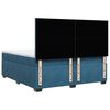 vidaXL Κρεβάτι Boxspring με Στρώμα Μπλε 200x200 εκ. Βελούδινο