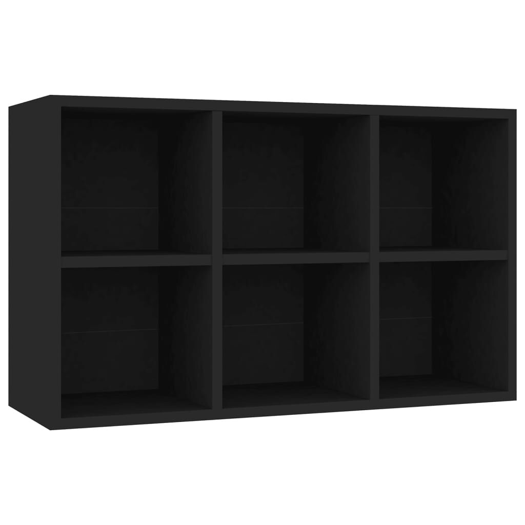 vidaXL Ραφιέρα / Βιβλιοθήκη Μαύρη 66x30x98 εκ. από Επεξεργασμένο Ξύλο