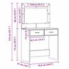 vidaXL Τραπέζι περιποίησης με συρτάρι 3 pcs Καφέ 40 x 41 x 75 εκ