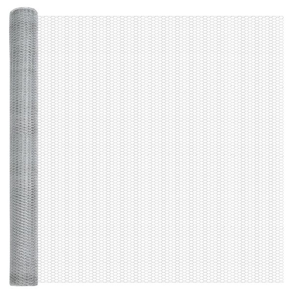 vidaXL Εξάγωνος Φράχτης 1.6x10 μ Γαλβανισμένο Ατσάλι