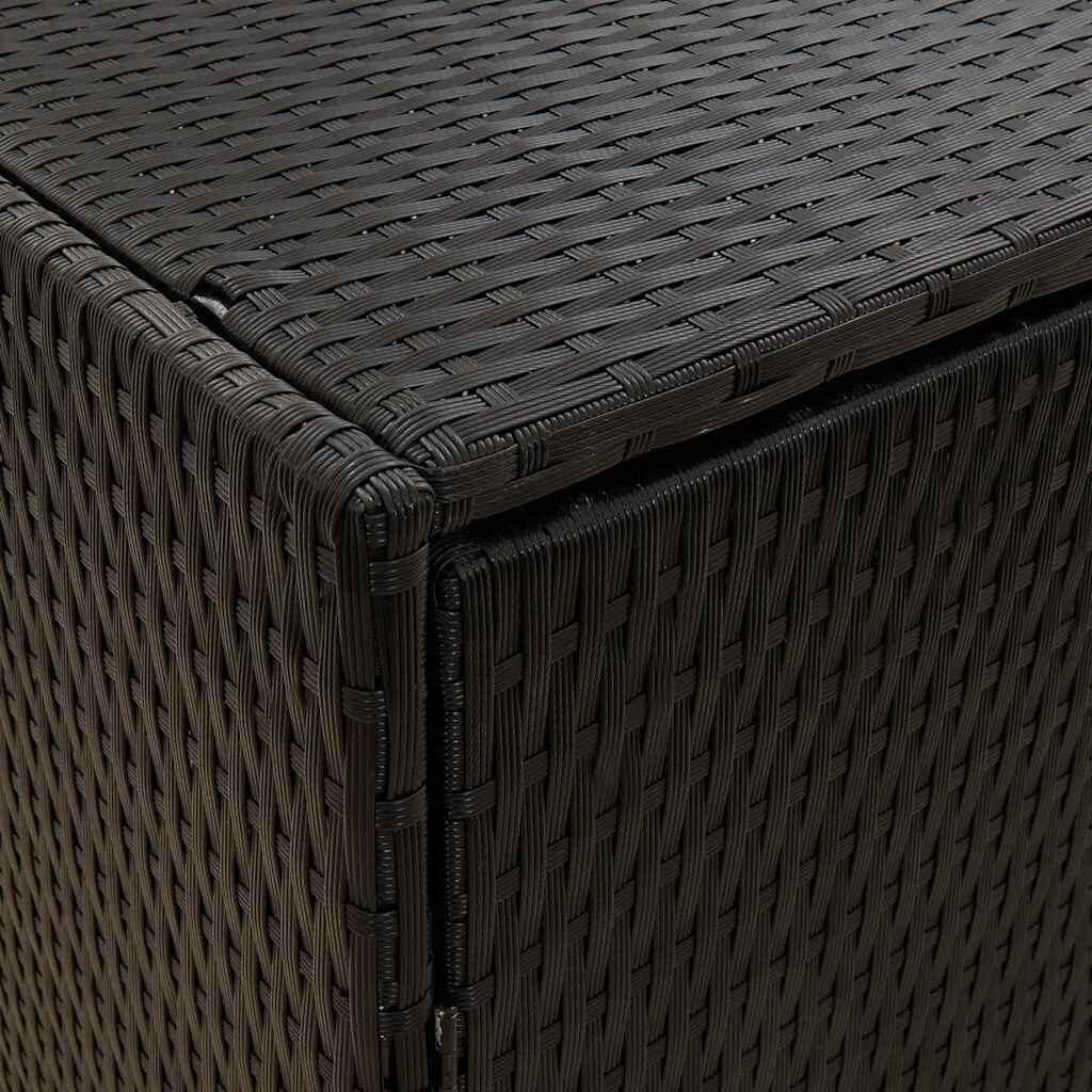 vidaXL Ντουλάπι Αποθήκευσης Κήπου Μαύρο 59x40x180 εκ. από Συνθ. Ρατάν