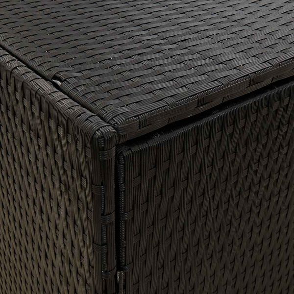 vidaXL Ντουλάπι Αποθήκευσης Κήπου Μαύρο 59x40x180 εκ. από Συνθ. Ρατάν