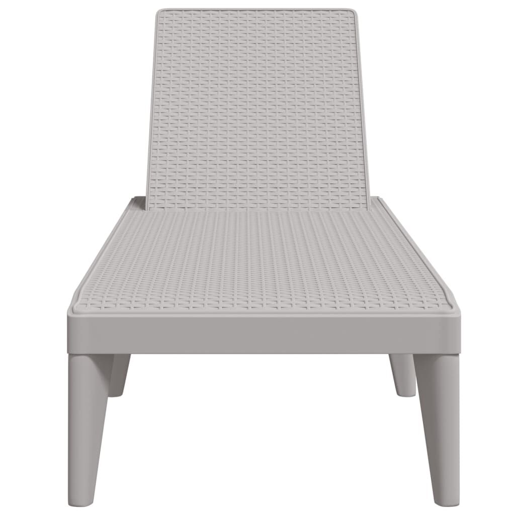 vidaXL Ξαπλώστρα Γκρι 186 x 60 x 29 από Πολυπροπυλένιο