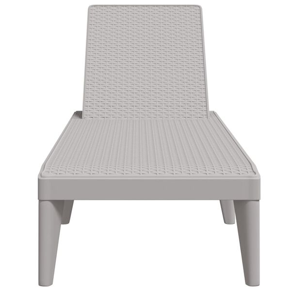 vidaXL Ξαπλώστρα Γκρι 186 x 60 x 29 από Πολυπροπυλένιο