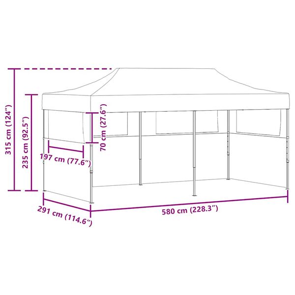 vidaXL Τέντα Εκδηλώσεων Pop-up Πτυσσόμενη Κρεμ 3 x 6 μ.