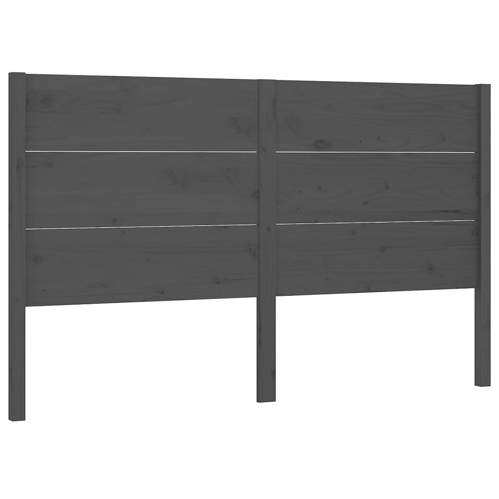 vidaXL Κεφαλάρι Γκρι 126 x 4 x 100 εκ. από Μασίφ Ξύλο Πεύκου