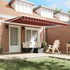 vidaXL Αντιανεμικό Ριγέ Κόκκινο και μαύρο 3,5 x 2,5 μ