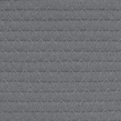 vidaXL Καλάθι Αποθήκευσης Γκρι και Λευκό Ø38 x 46 εκ. Βαμβακερό