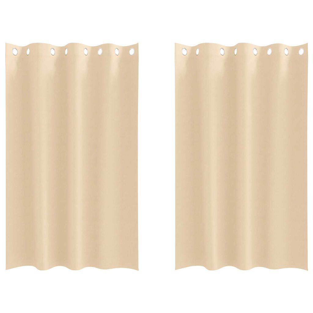 vidaXL Κουρτίνες με κουρτίνες 2 pcs Κρεμ 175 x 140 εκ. Πολυεστέρας