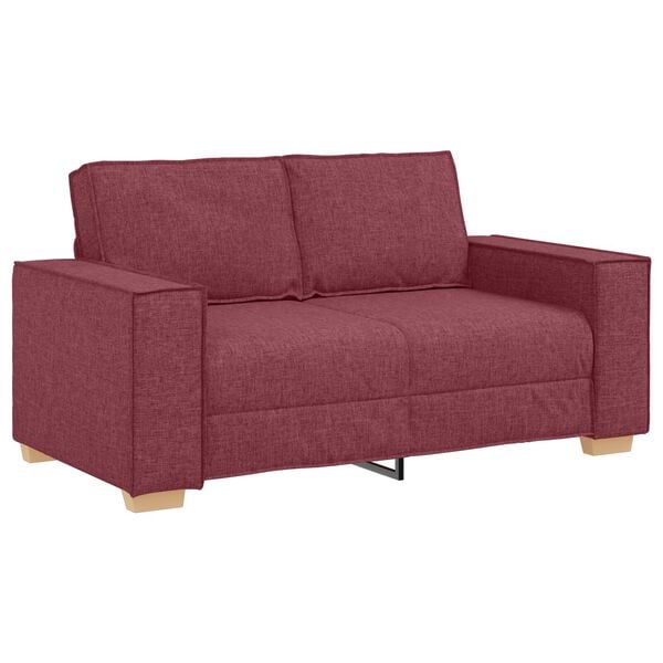 vidaXL Σετ Καναπέ με μαξιλάρι 3 pcs Κόκκινο 220 x 78 x 84 εκ. ύφασμα
