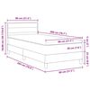 vidaXL Κρεβάτι box spring με στρώμα με στρώμα Taupe 80 x 200 cm ύφασμα