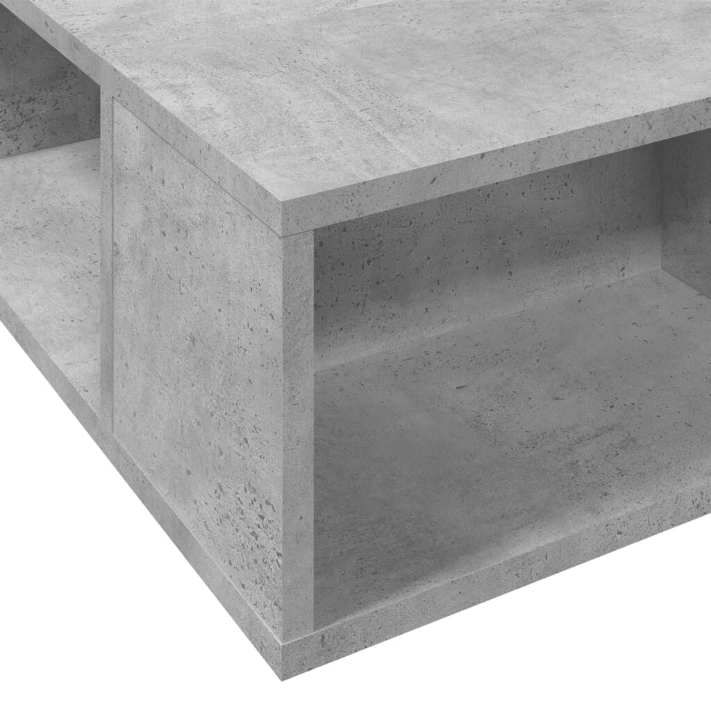 vidaXL Πλαίσιο Κρεβατιού Γκρι Σκυροδέματος 150x200 εκ. Επεξεργ. Ξύλο