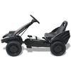 vidaXL Go Kart με Πετάλια με Ρυθμιζόμενο Κάθισμα Μαύρο