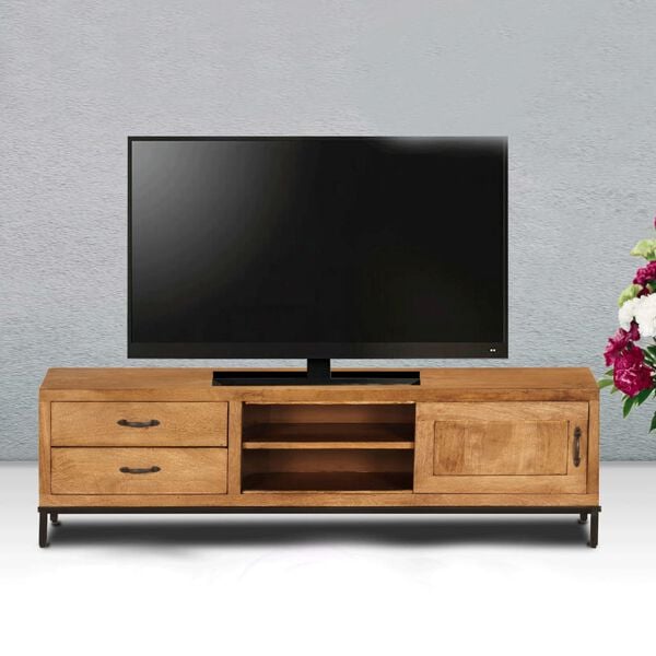 vidaXL Έπιπλο Τηλεόρασης 140 x 30 x 40 εκ. από Μασίφ Ξύλο Μάνγκο