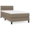 vidaXL &Kappa;&rho;&epsilon;&beta;ά&tau;&iota; Boxspring &mu;&epsilon; &Sigma;&tau;&rho;ώ&mu;&alpha; Taupe 90x190 &epsilon;&kappa;.&Upsilon;&phi;&alpha;&sigma;&mu;ά&tau;&iota;&nu;&omicron;