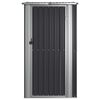 vidaXL Αποθήκη Κήπου Ανθρακί 118,5x97x209,5 εκ. Γαλβανισμένο Ατσάλι