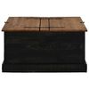 vidaXL Σεντούκι αποθήκευσης HALDEN Μαύρο 91x91x47cm Στερεό ξύλο πεύκου