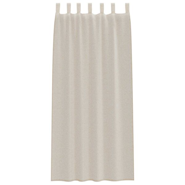 vidaXL Κουρτίνες με κουρτίνες 2 pcs Άμμος 140 x 225 cm Πολυεστέρας
