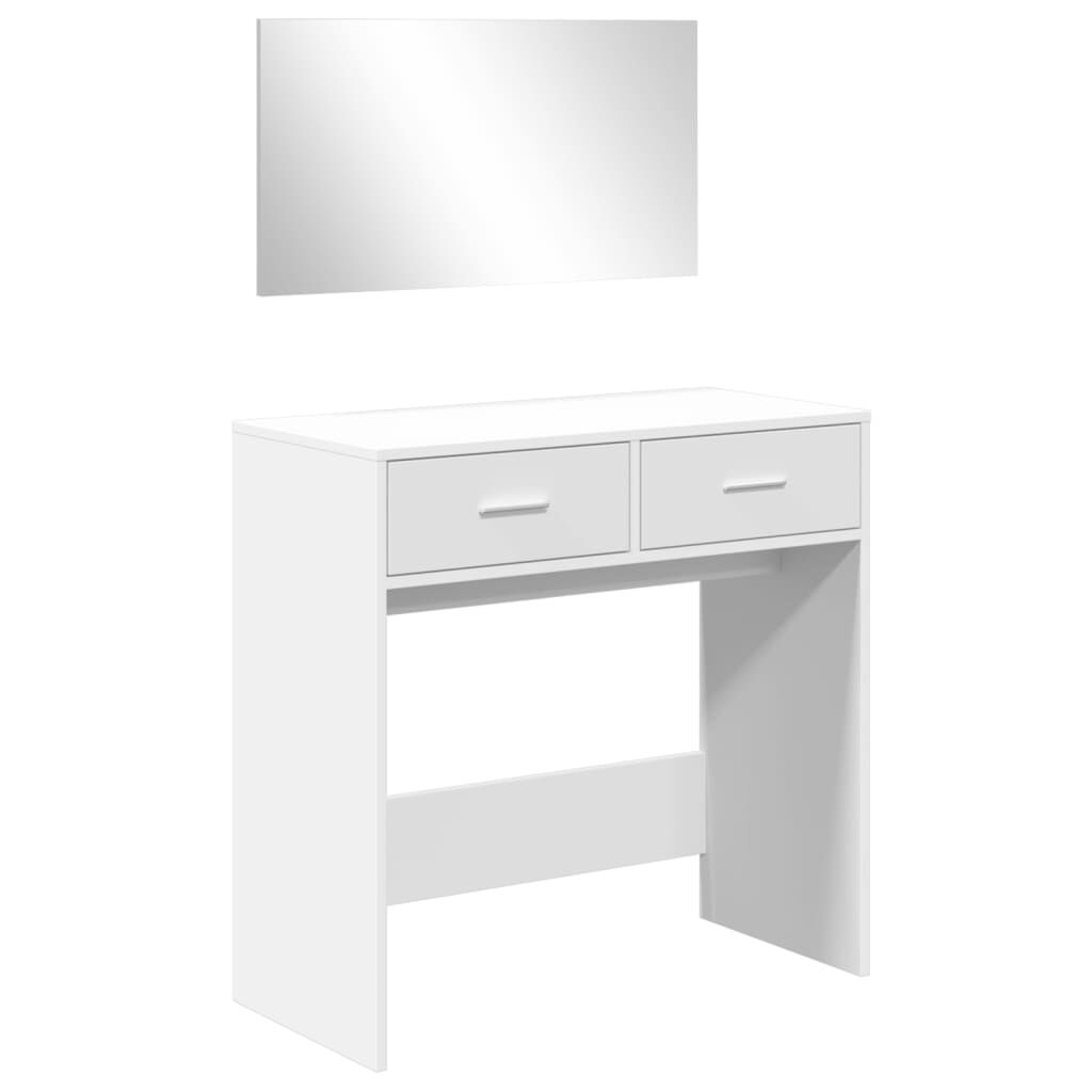 vidaXL Μπουντουάρ με Καθρέφτη Λευκό 80 x 39 x 80 εκ.