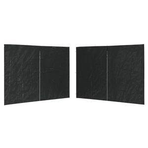 vidaXL Τοιχώματα Τέντας Εκδηλώσεων 2 τεμ. Ανθρακί από PE με Φερμουάρ
