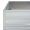 vidaXL Ζαρντινιέρα Υπερυψωμένη Ασημί 100x100x45 εκ. Γαλβανισμ. Χάλυβας