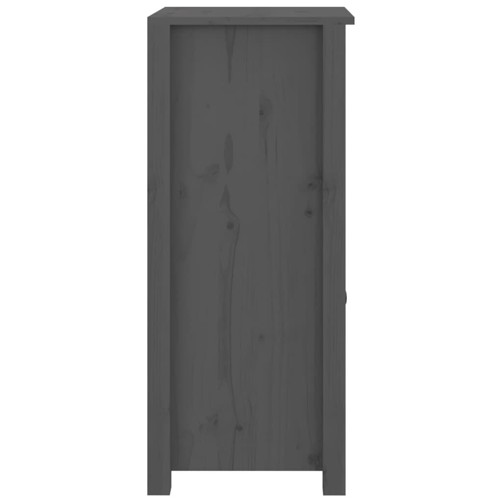 vidaXL Ντουλάπι Γκρι 40 x 35 x 80 εκ. από Μασίφ Ξύλο Πεύκου