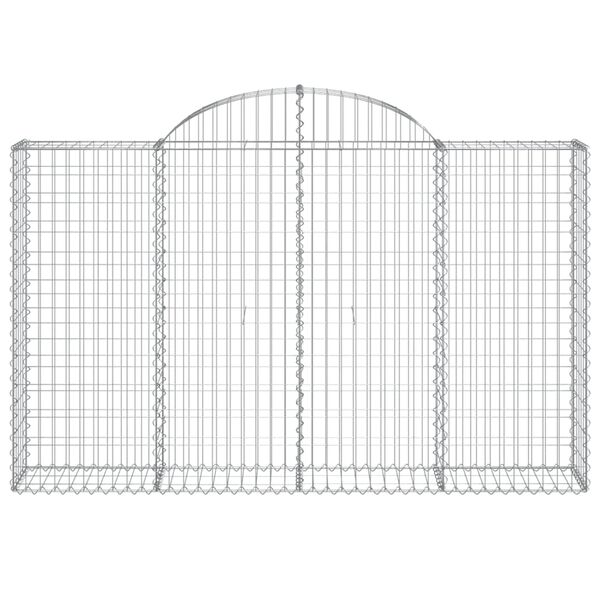 vidaXL Συρματοκιβώτια Τοξωτά 13 τεμ. 200x30x120/140 εκ. Γαλβαν. Ατσάλι