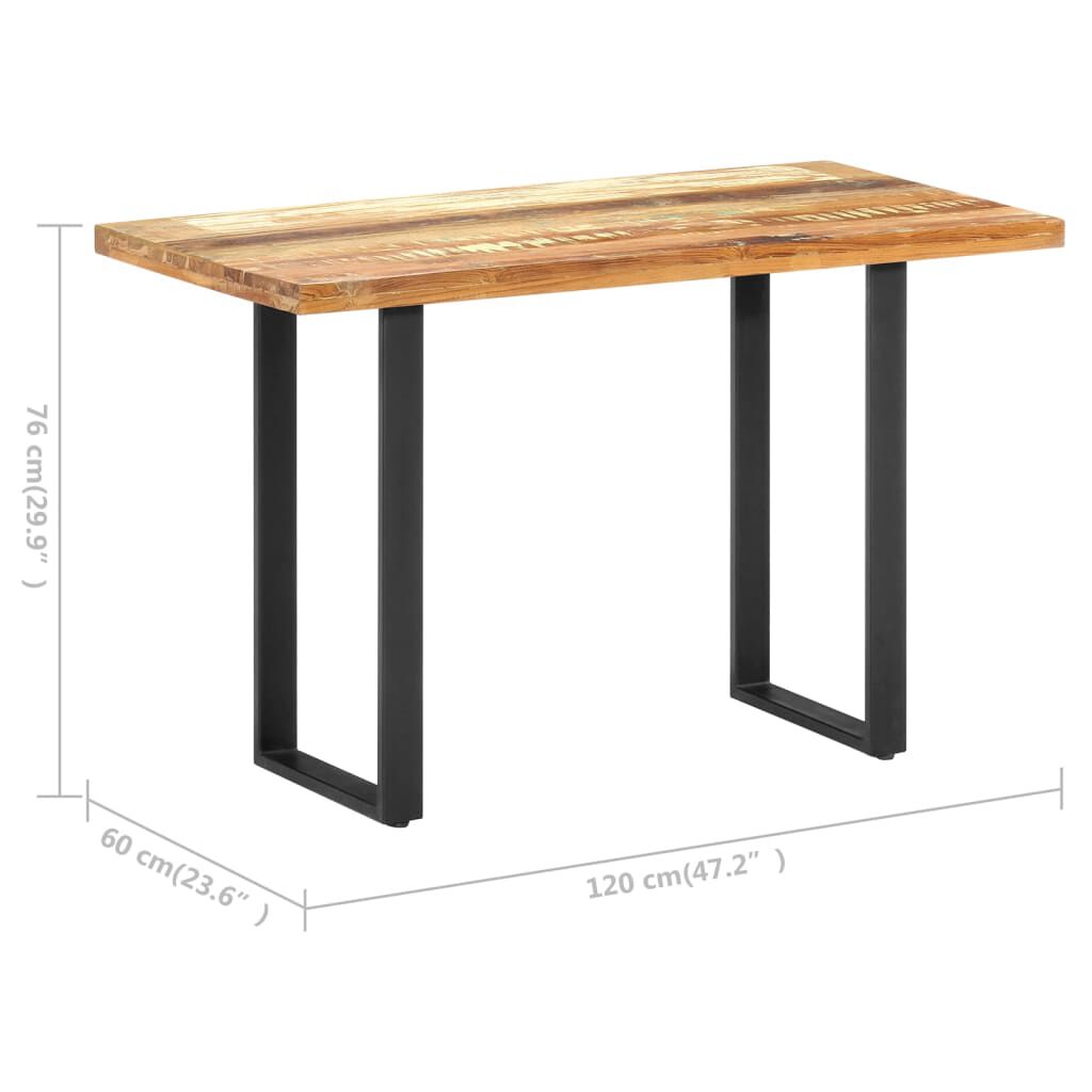 vidaXL Τραπεζαρία 120 x 60 x 76 εκ. από Μασίφ Ανακυκλωμένο Ξύλο