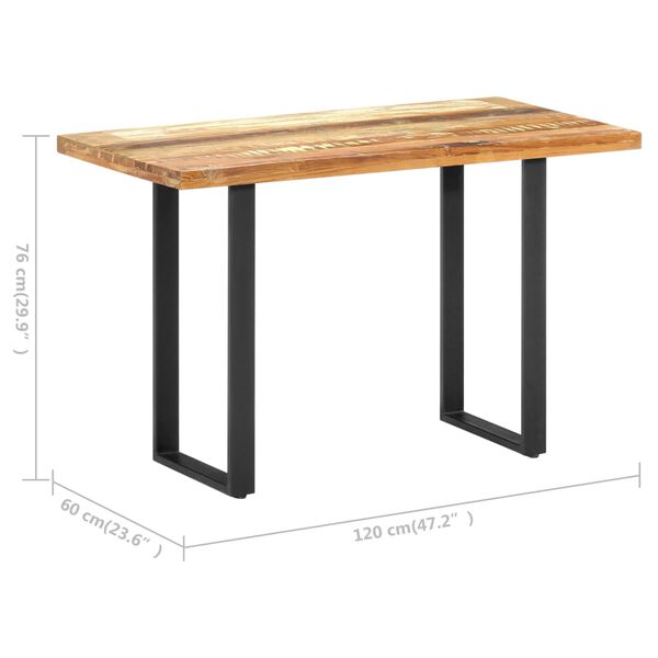 vidaXL Τραπεζαρία 120 x 60 x 76 εκ. από Μασίφ Ανακυκλωμένο Ξύλο