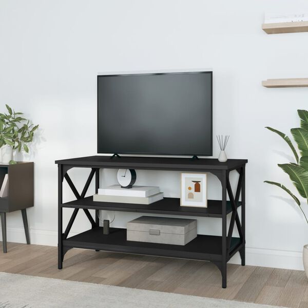 vidaXL Έπιπλο Τηλεόρασης Μαύρο 80 x 40 x 50 εκ. από Επεξεργασμένο Ξύλο