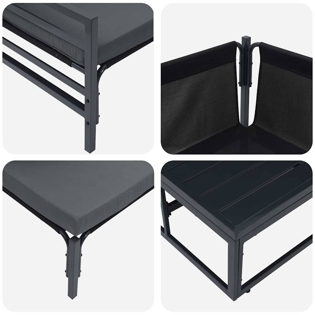 vidaXL Σετ Καναπέ Κήπου 14 pcs Ανθρακί Ατσάλι