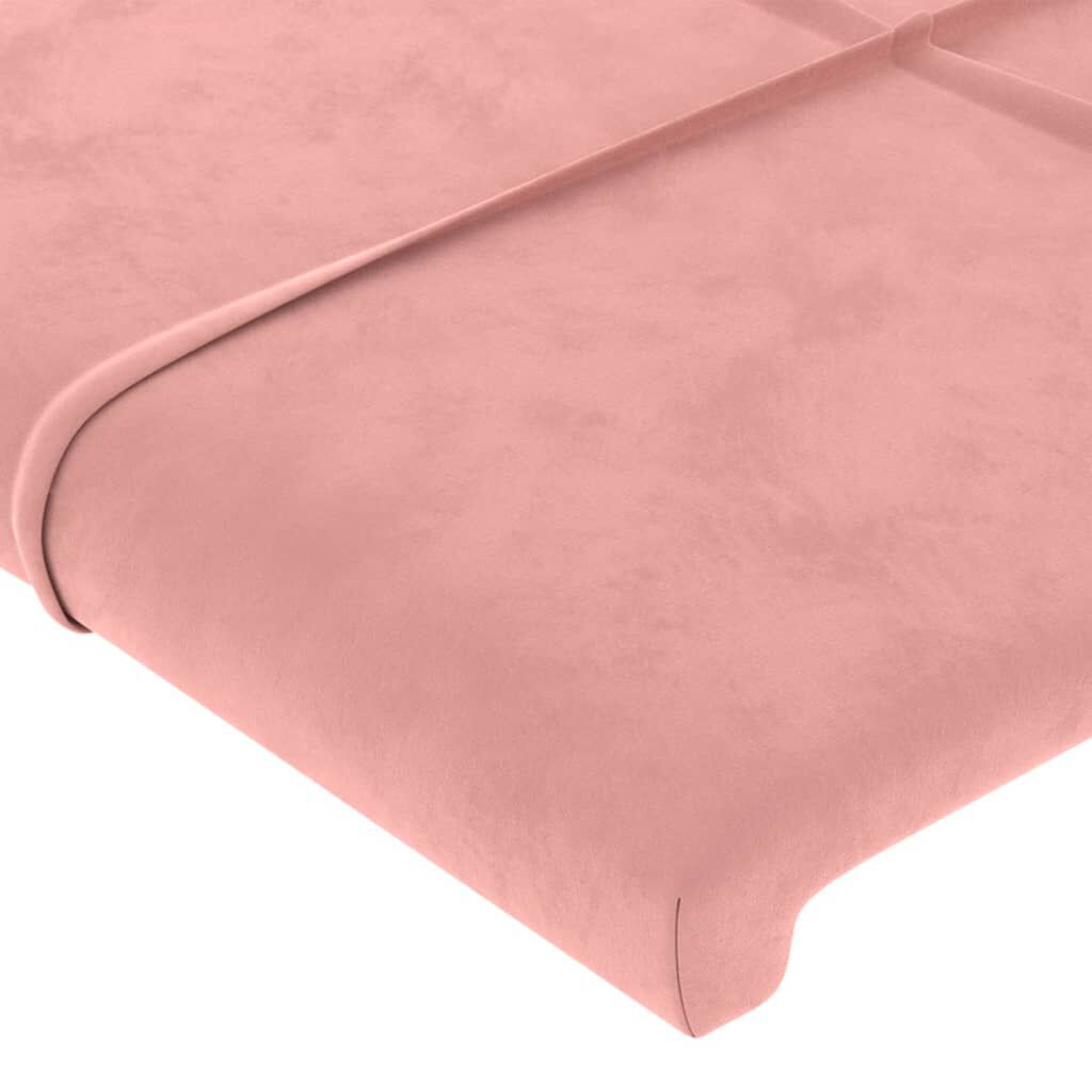 vidaXL Κεφαλάρι με Πτερύγια Ροζ 93x16x78/88 εκ. Βελούδινο