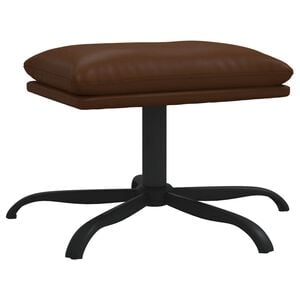 vidaXL Υποπόδιο Καφέ 45x29,5x36 εκ. από Γυαλιστερό Συνθετικό Δέρμα