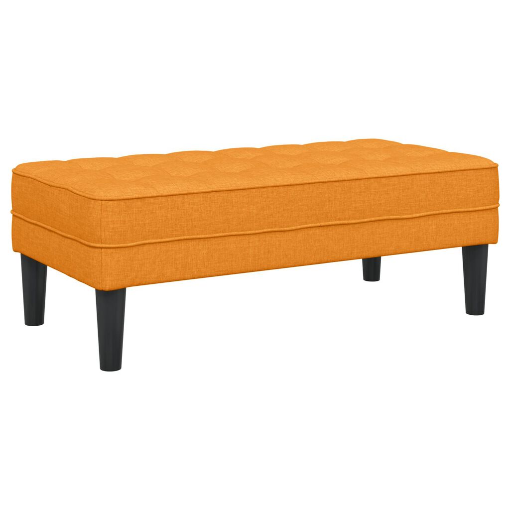 vidaXL Παγκάκι Σκούρο Κίτρινο 113x57x39 εκ. Υφάσμα