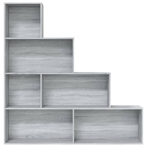 vidaXL Βιβλιοθήκη Γκρι Sonoma 155 x 24 x 160 εκ.
