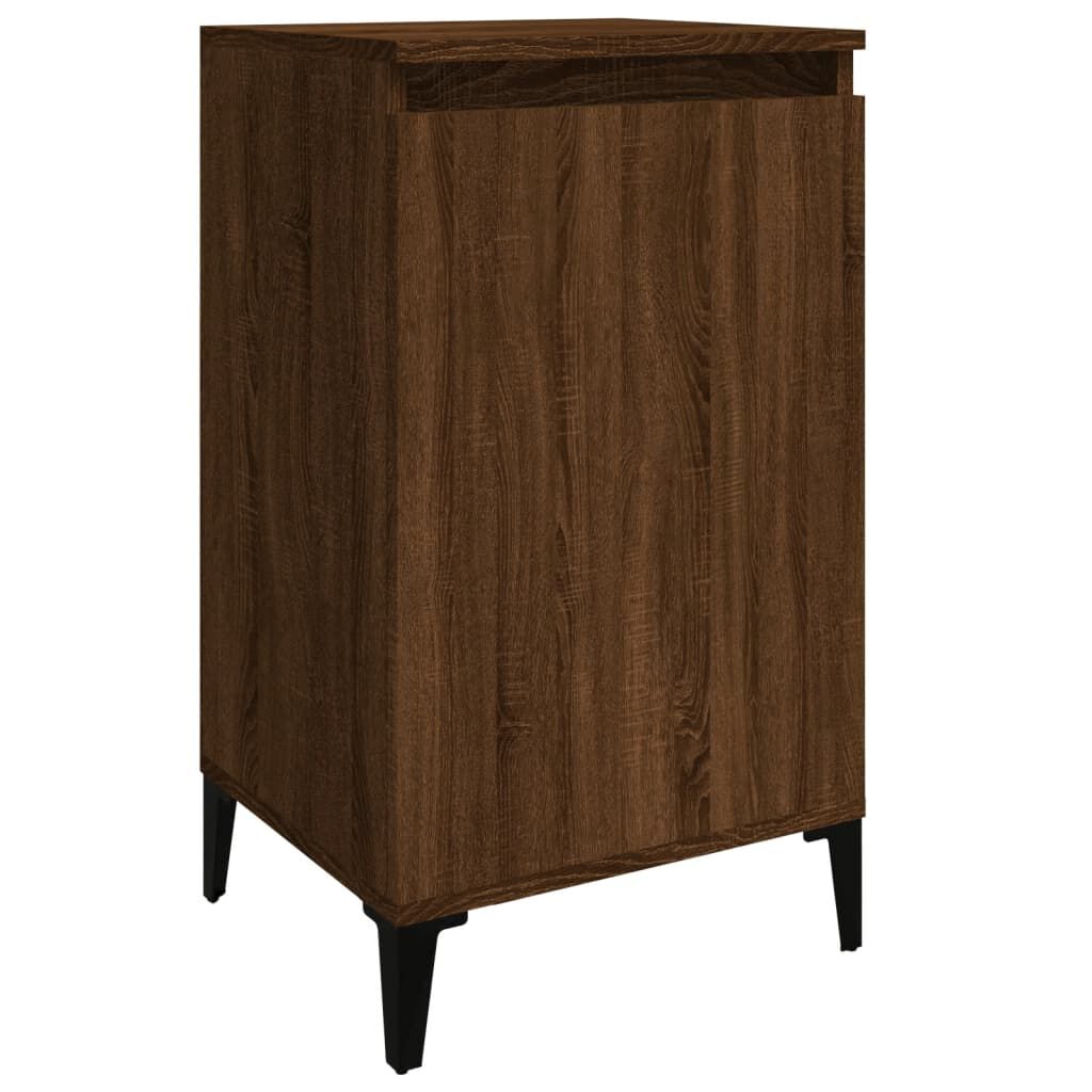 vidaXL Κομοδίνα 2 τεμ. Καφέ Δρυς 40x35x70 εκ. από Επεξεργασμένο Ξύλο