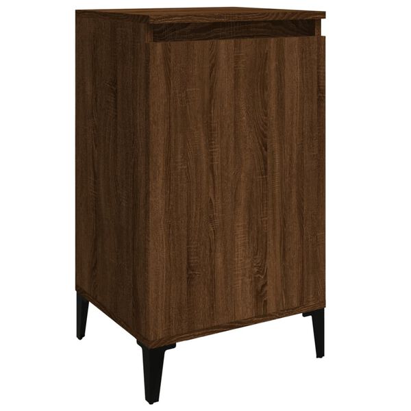 vidaXL Κομοδίνα 2 τεμ. Καφέ Δρυς 40x35x70 εκ. από Επεξεργασμένο Ξύλο