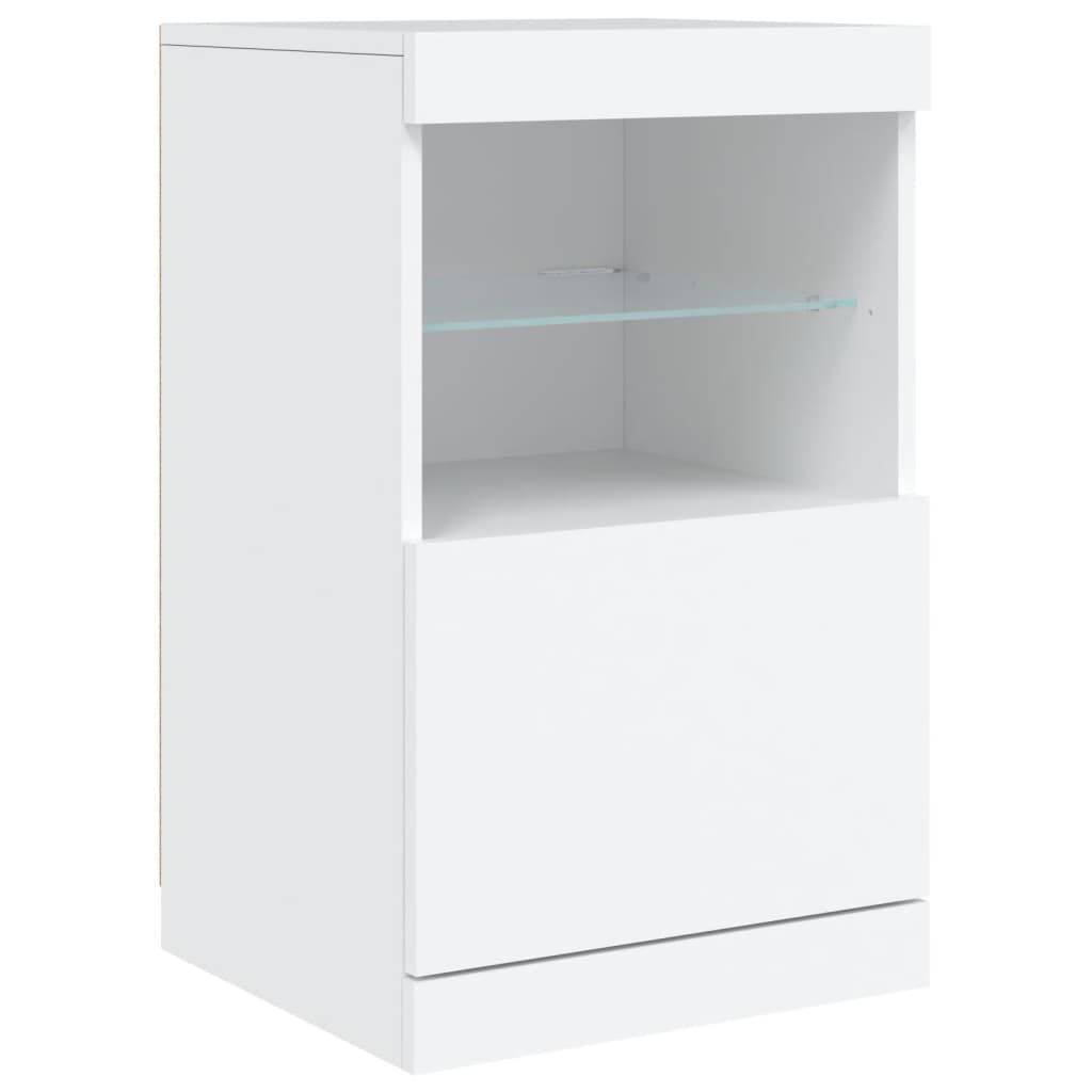 vidaXL Μπουφές με Φώτα LED Λευκός 41 x 37 x 67 εκ.