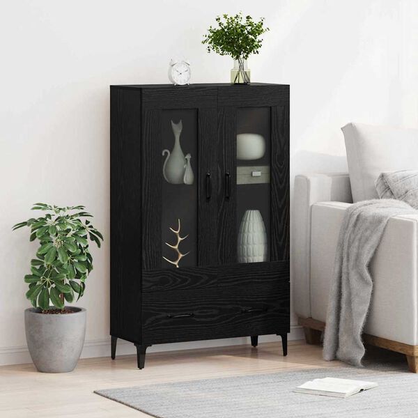 vidaXL Highboard &mu;&epsilon; &sigma;&upsilon;&rho;&tau;ά&rho;&iota; &Mu;&alpha;ύ&rho;&eta; &Omicron;&xi;&upsilon;ά 70 x 31 x 115 &epsilon;&kappa;