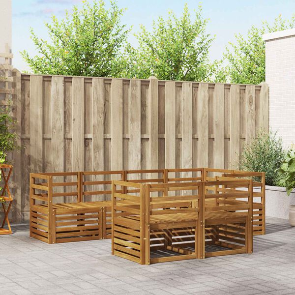 vidaXL &Sigma;&epsilon;&tau; &Kappa;&alpha;&nu;&alpha;&pi;έ 7 pcs &Phi;&upsilon;&sigma;&iota;&kappa;ό &Sigma;&tau;&epsilon;&rho;&epsilon;ό &Xi;ύ&lambda;&omicron; &Alpha;&kappa;&alpha;&kappa;ί&alpha;&sigmaf;